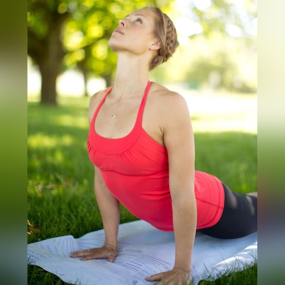 🍋 Lululemon Tank- Strappy Coral - See measurements for size - size 6 or - Picture 4 of 14